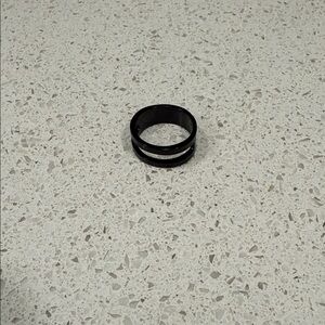 Sleek Black Men's Ring